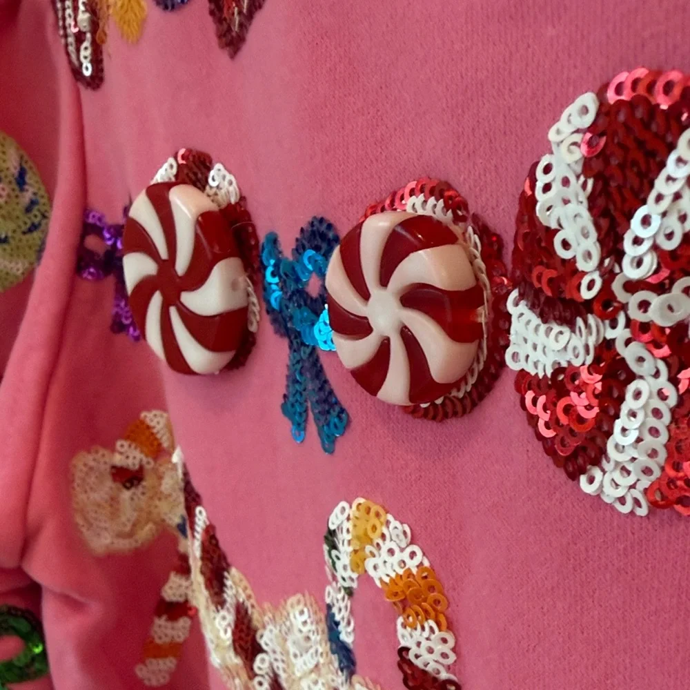 QUEEN OF SPARKLES Candy Pink Sweater - Picture 4 of 7